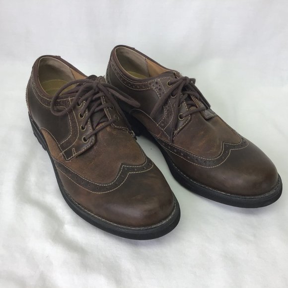 Skechers Men Shoes Brown Wing Tip Oxfords 8M - Picture 4 of 8